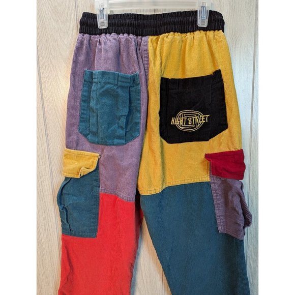 COURSEMYS AELFRIC EDEN Corduroy Patchwork Color Block Cargo Pants M 25” Waist - Picture 7 of 12